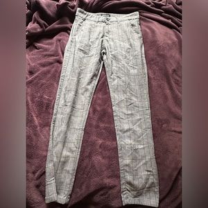 Grey Plaid dress pants